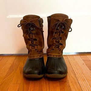 Sperry Saltwater Tall Cozy Duck Boot - Navy